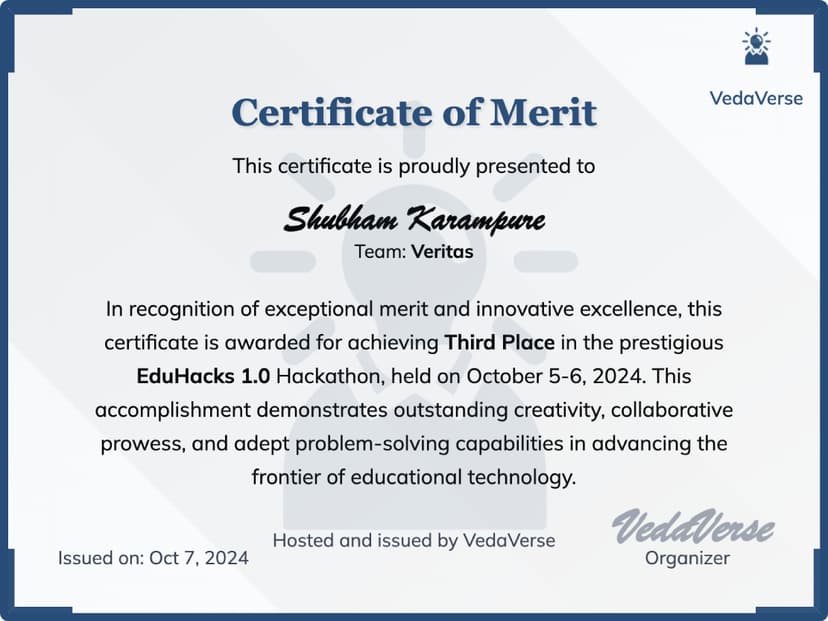 eduhacks certificate